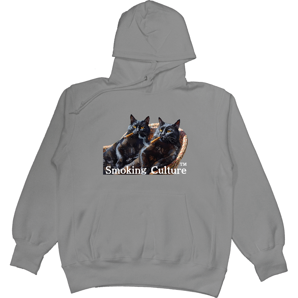 黒猫ストーニャー ヘビーウェイトパーカー ミックスグレー