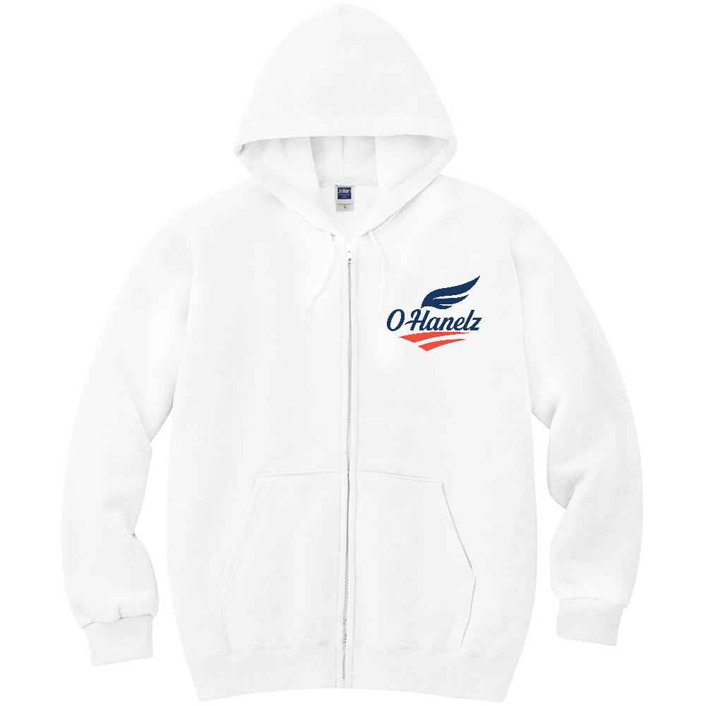 OHanelzシンボルロゴ軽量ジップアップパーカー②
