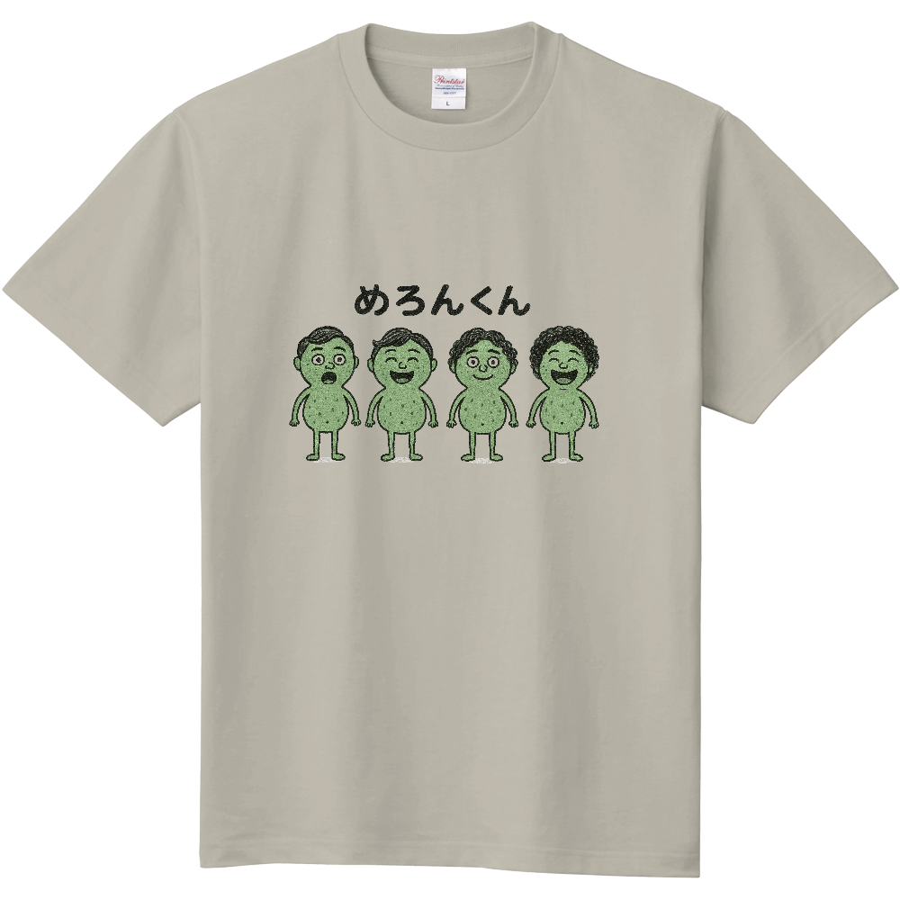 めろんくんTシャツ 4変化 シルバーグレー