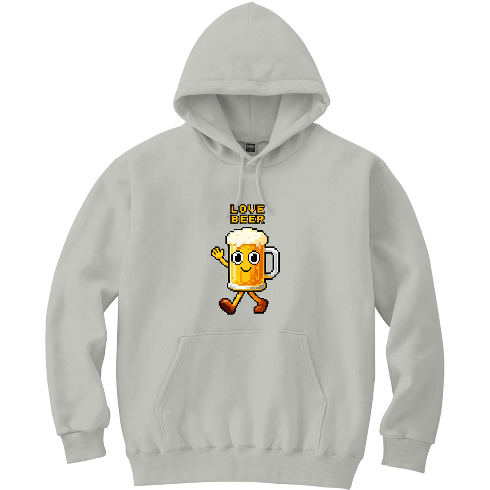 LOVE BEER(ドット絵)のプルパーカー
