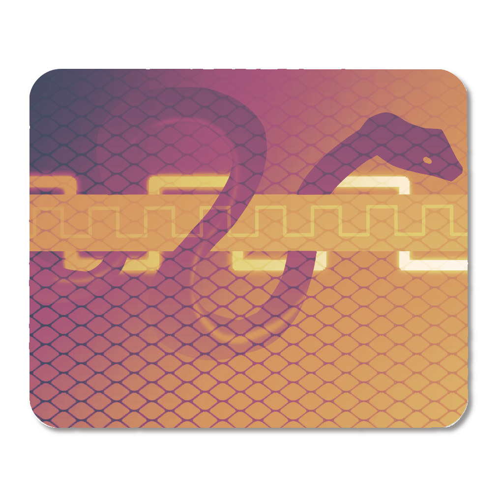 【蛇柄おれんじver.】ソフトマウスパッド Lサイズ