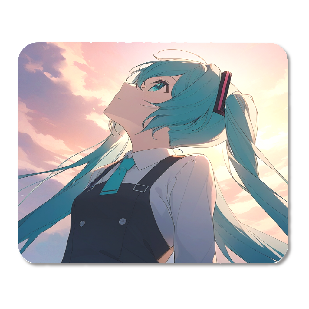 初音ミク　AI生成マウスパッド