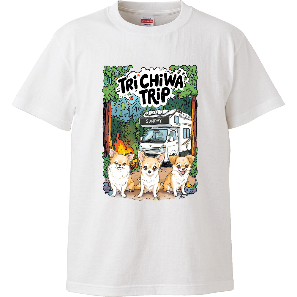 とりちわ半袖Tシャツ