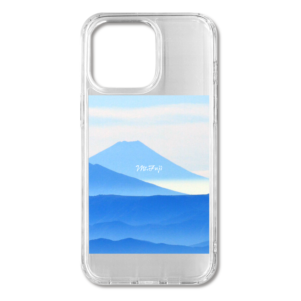 Mt.Fuji 青富士1　iPhone15ProMax MagSafe対応 耐衝撃クリアケース