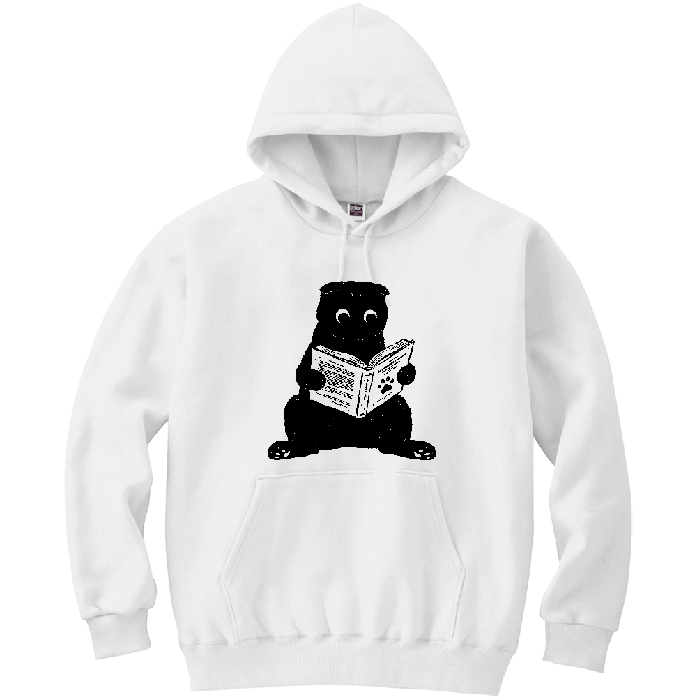 スコ座りで読書（スコティッシュフォールド）