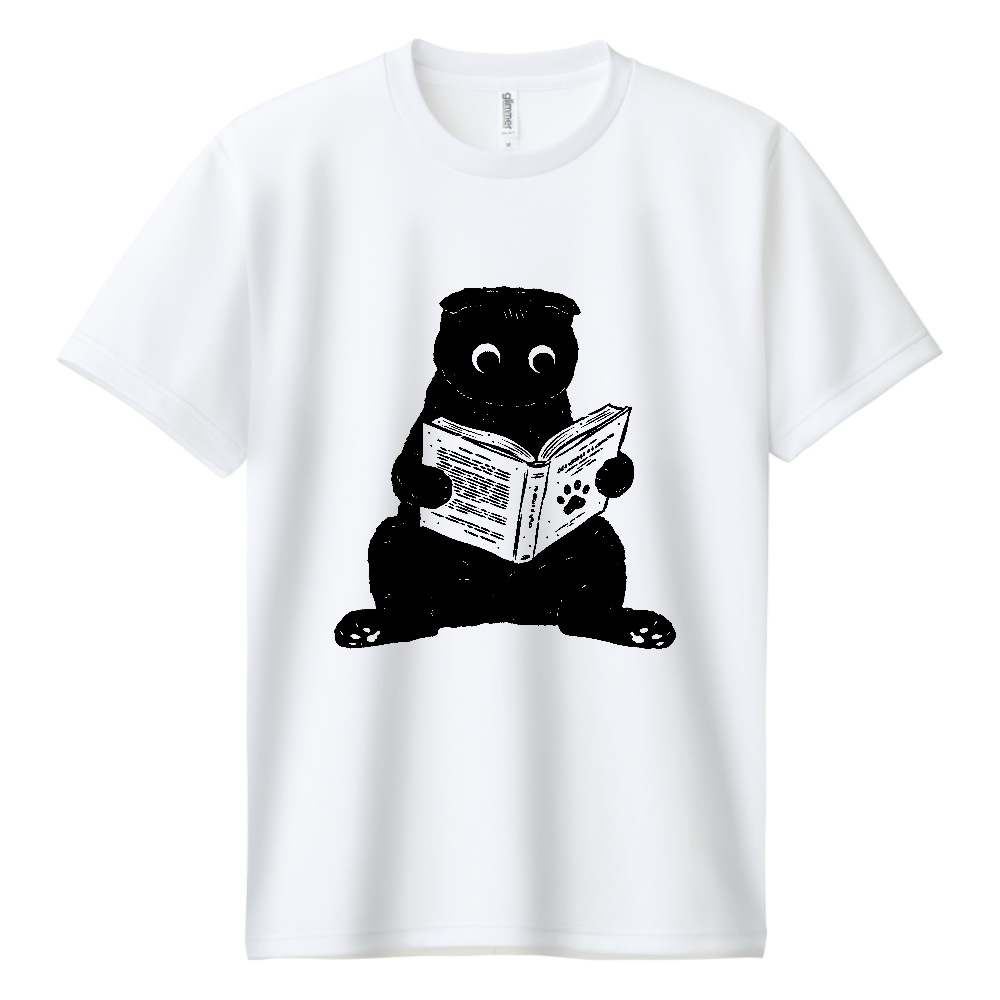 スコ座りで読書（スコティッシュフォールド）