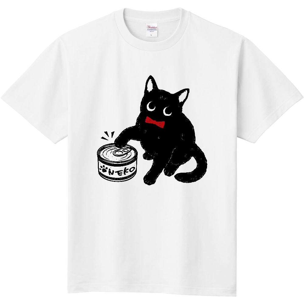 ごはんを催促する黒猫くん red