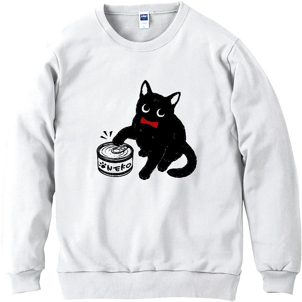 ごはんを催促する黒猫くん red