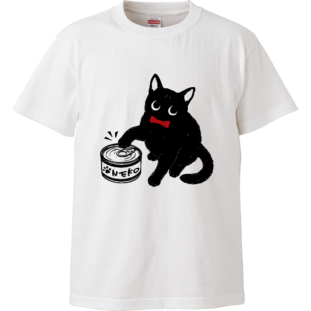 ごはんを催促する黒猫くん red