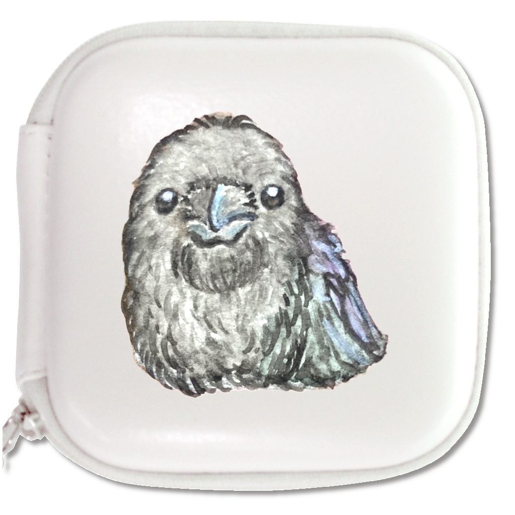 カラスのハッピーのレザースタイルマルチケースS