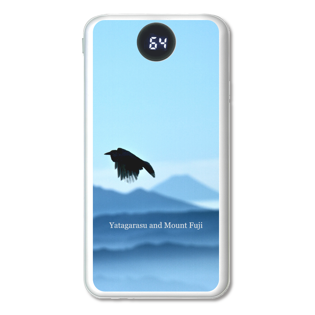 八咫烏と 富士山 日本アルプス Yatagarasu and  Mount Fuji モバイルチャージャー10000 スムーズ    