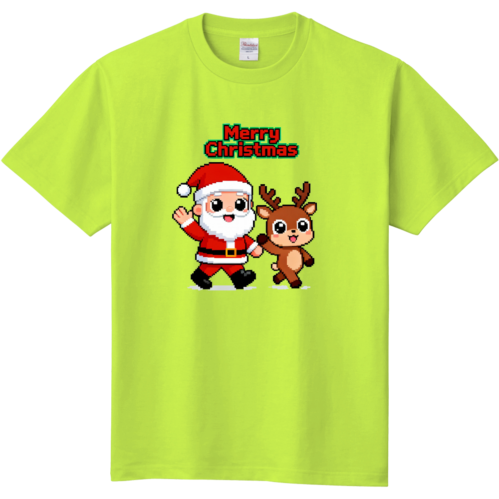 ドットサンタとトナカイのＴシャツ