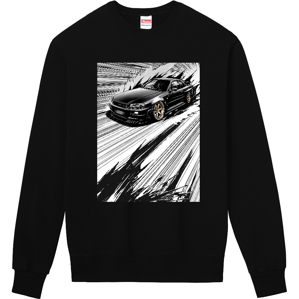 R34ブラックダッシュ スウェット（表面(前)デザイン）