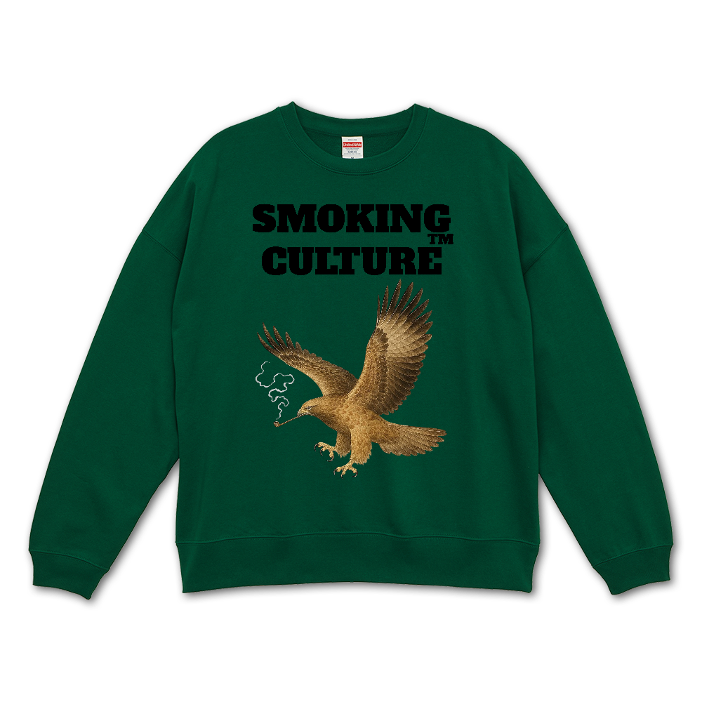 鷹スモーク ビッグシルエットトレーナー アイビーグリーン