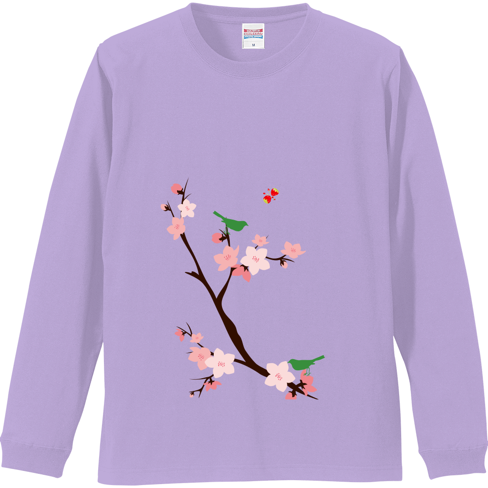 梅の花と蝶々 長袖