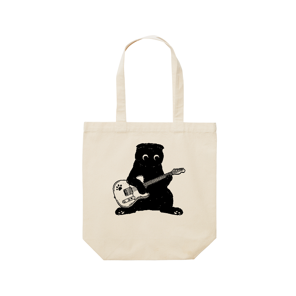 スコ座りでギター！（スコティッシュフォールド）