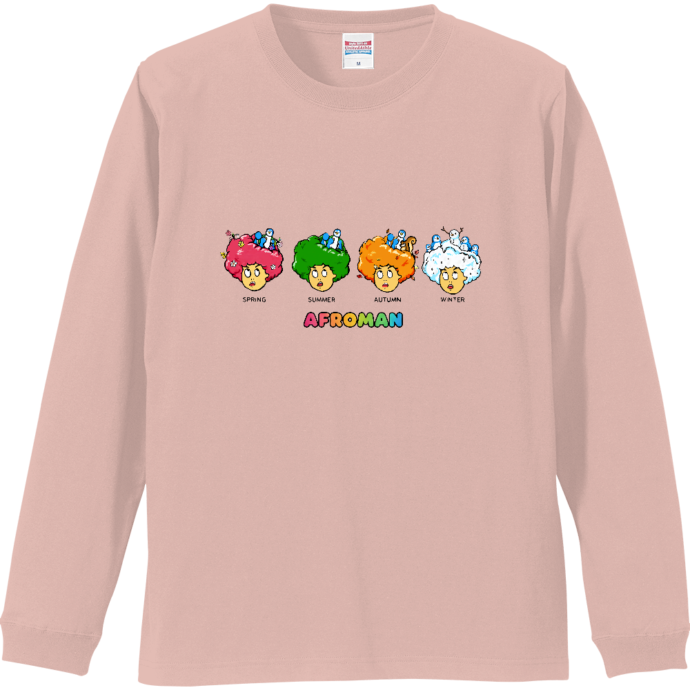 アフロマンロングT「2025デザイン」オフピンク