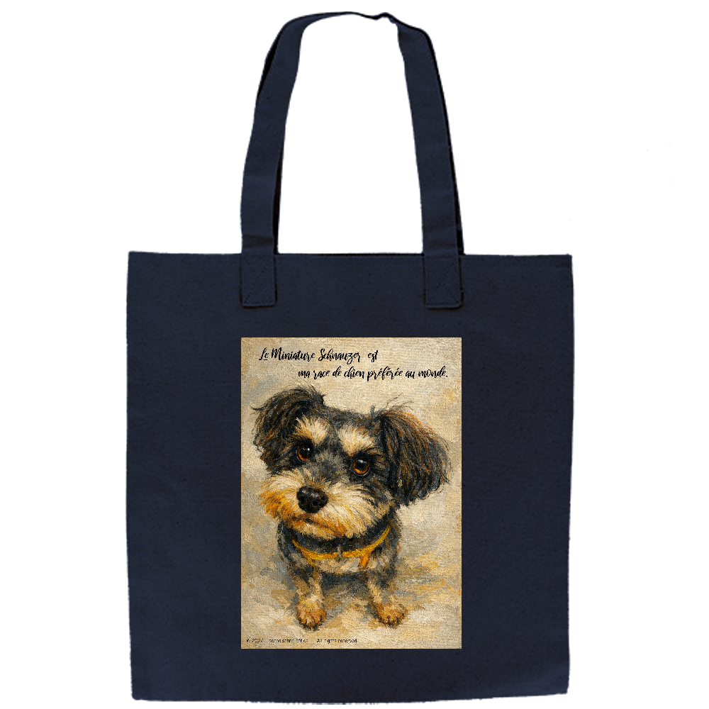 わんちゃんトート（ミニチュアシュナウザー_絵画調）