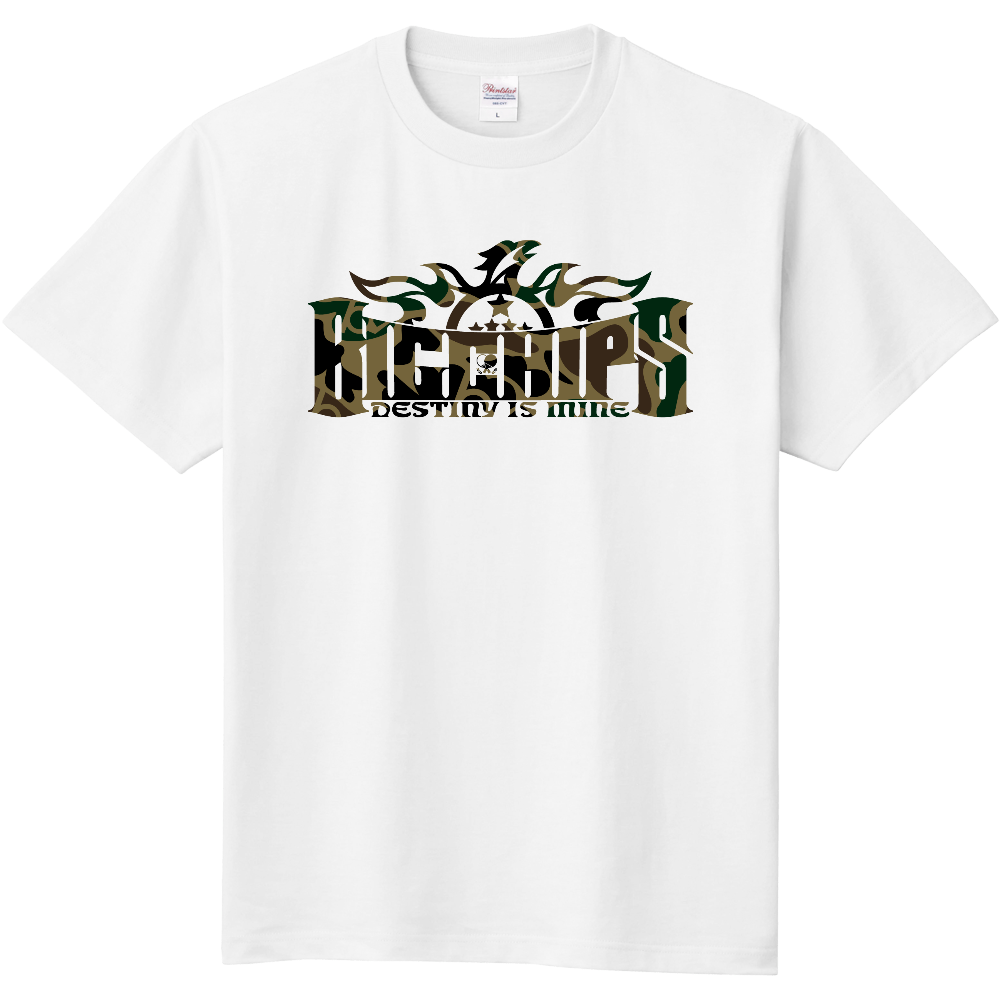綿Tシャツ  BIGCHIPS013 Phoenix001 b✓迷彩 緑カモフラ Tシャツ色変更OK