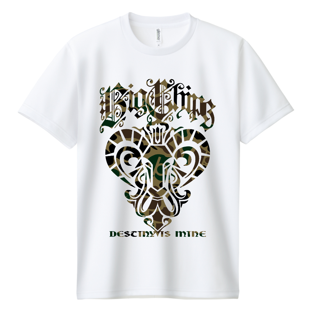 ドライTシャツ BIGCHIPS014 Goat001 b✓迷彩 緑カモフラ Tシャツ色変更OK