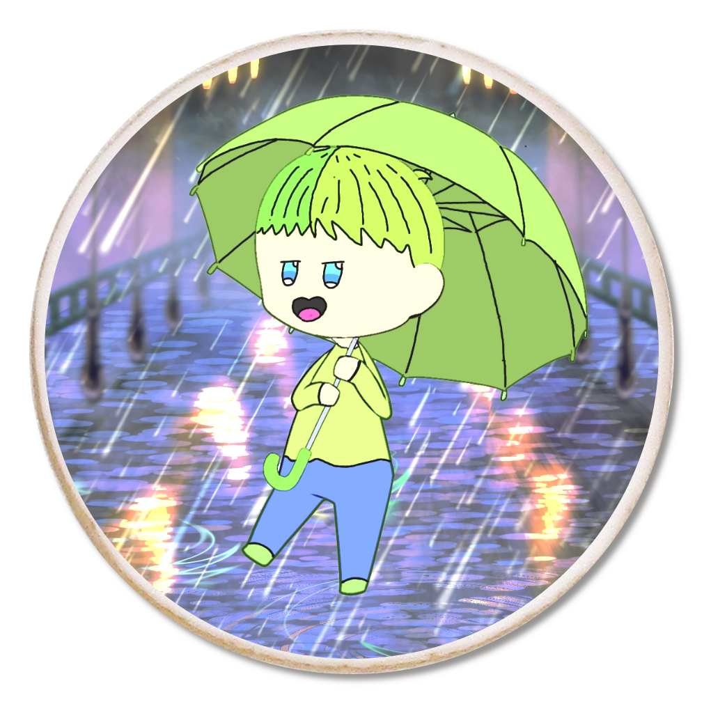 りーた雨の日イラストクッキー
