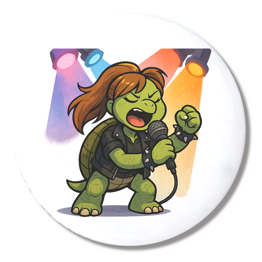 Welcome Backs Rock'n Turtle カンバッジ