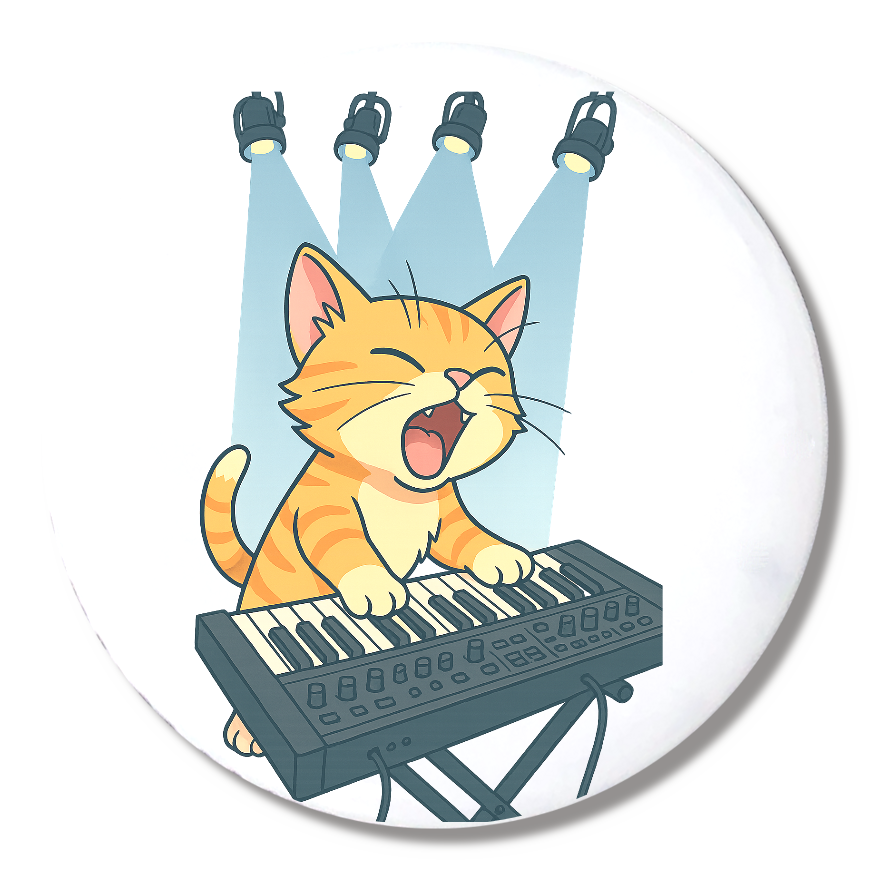 Welcome Backs Rock'n Kitty カンバッジ