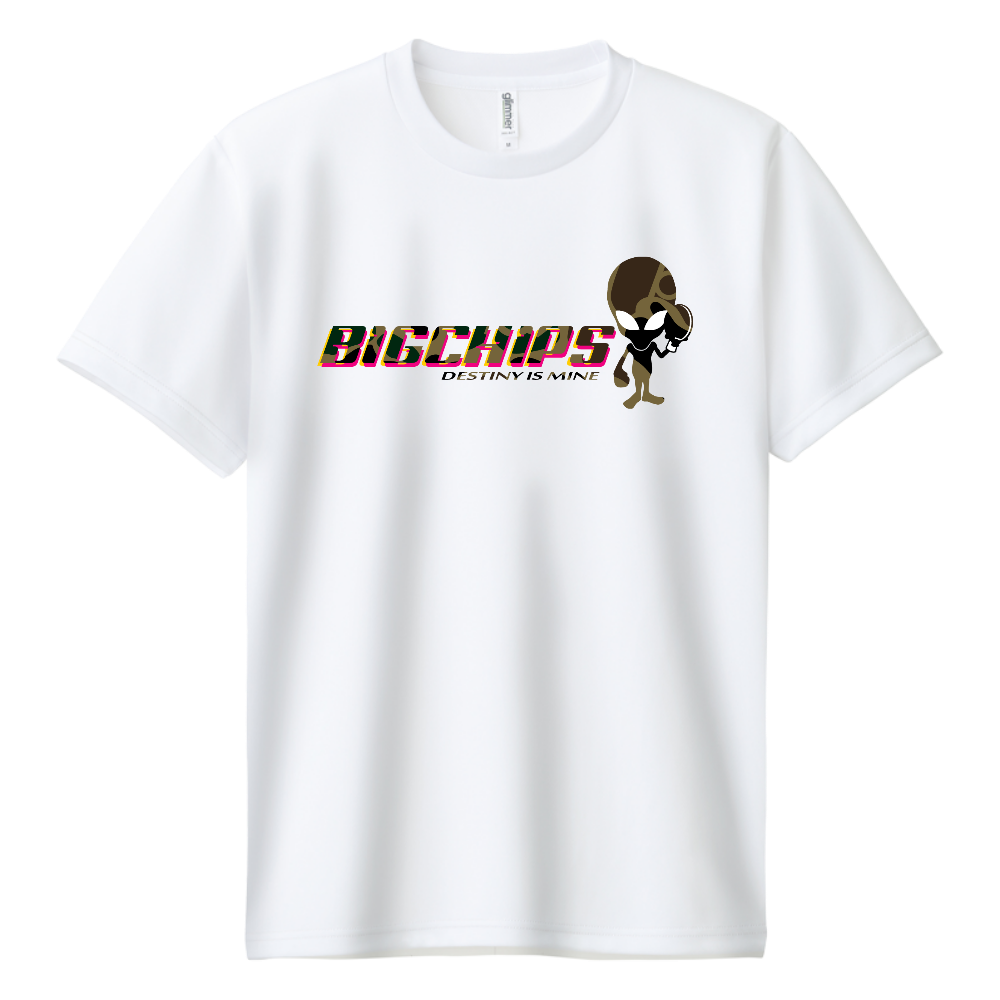 ドライTシャツ BIGCHIPS021 Alien001 b✓迷彩 緑カモフラ Tシャツ色変更OK