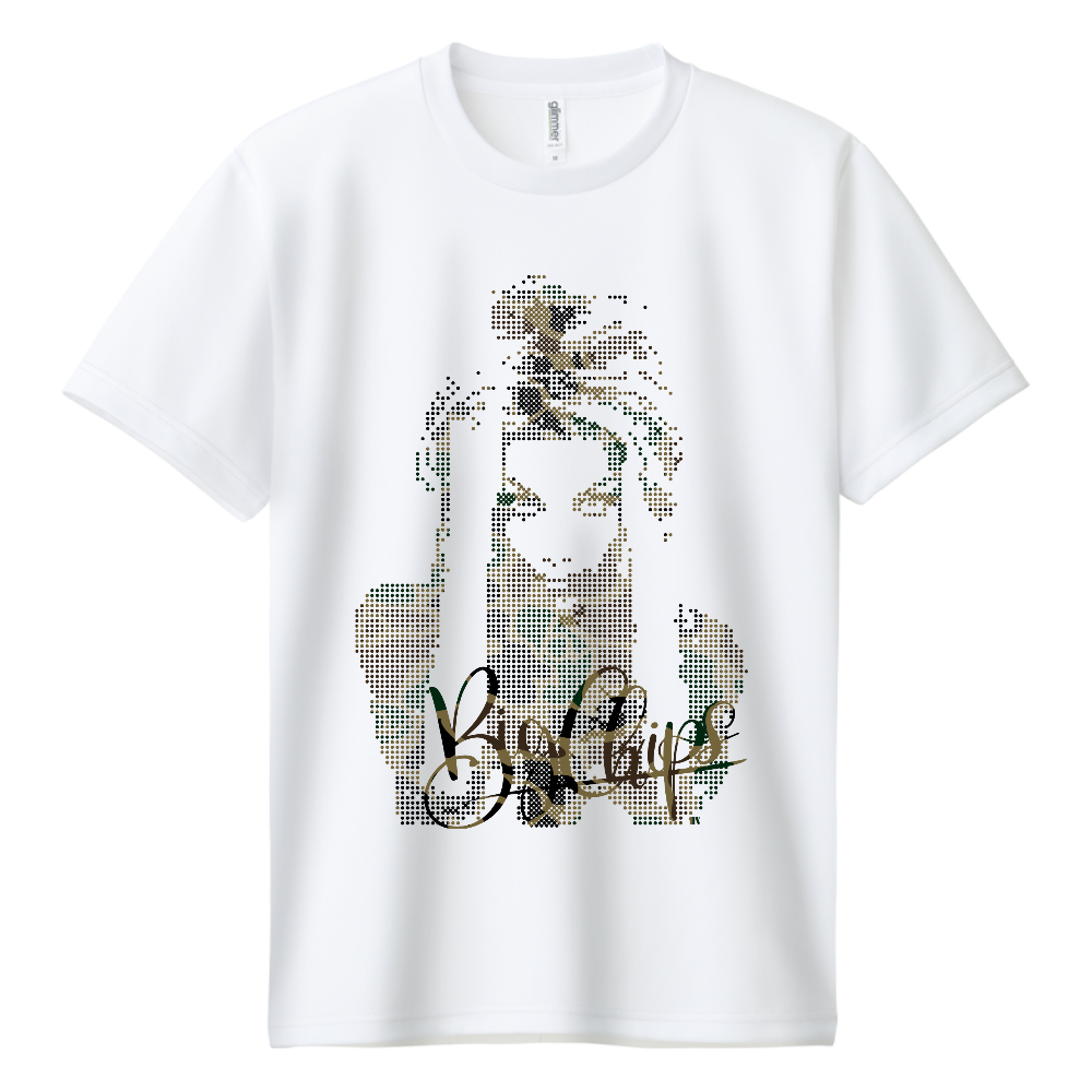 ドライTシャツ BIGCHIPS022 Lady001 b✓迷彩 緑カモフラ Tシャツ色変更OK