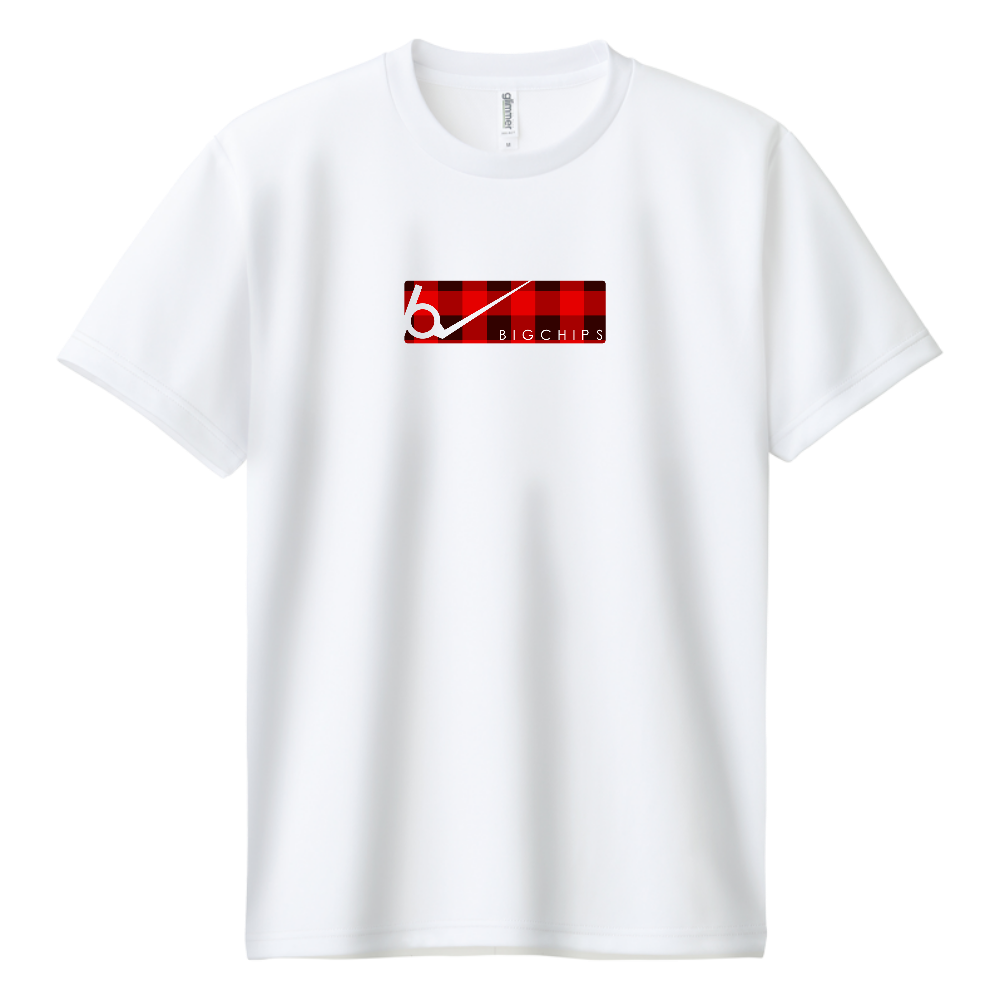 ドライTシャツ BIGCHIPS023 BoxLogo001 EチェックBox Tシャツ色変更OK