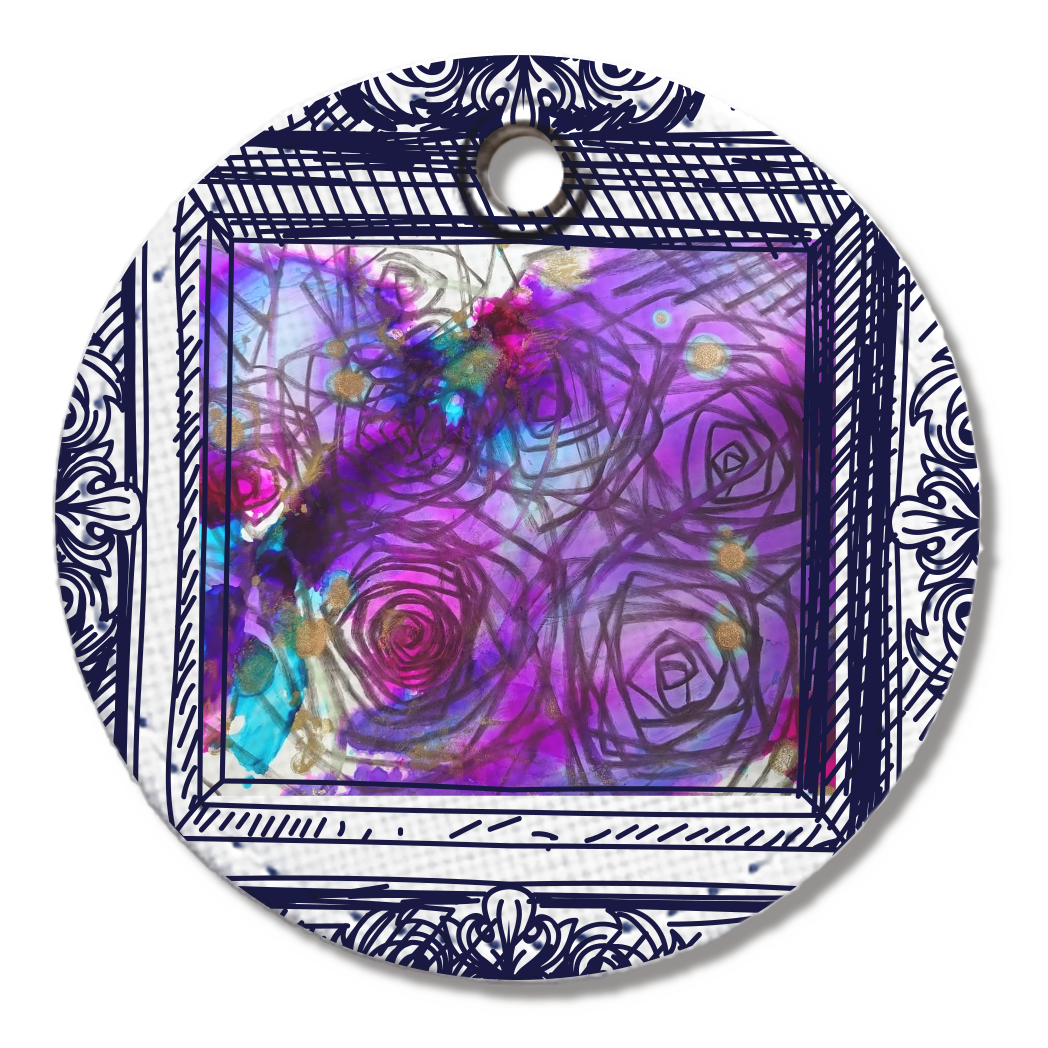 アルコールインクレザーキーホルダー⑨