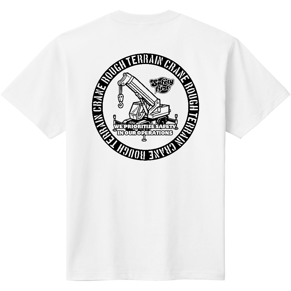 クレーンイラストTEE　バックプリント