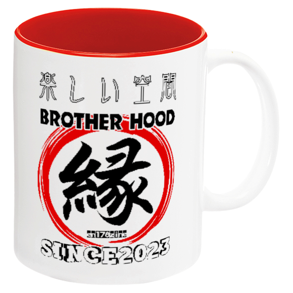縁マグカップ（赤）