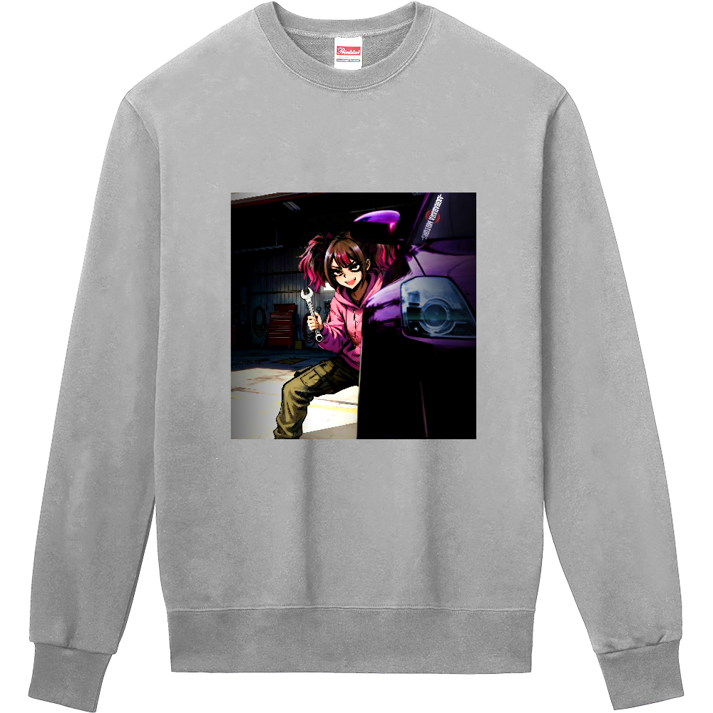 秋葉原自動車の顔、ピンクちゃん(ダークモード)とZ33 /スウェット