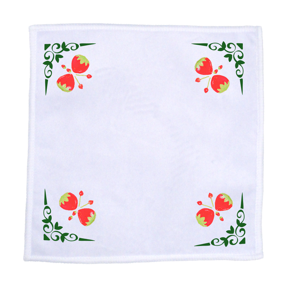 いちご蝶々 ハンドタオル