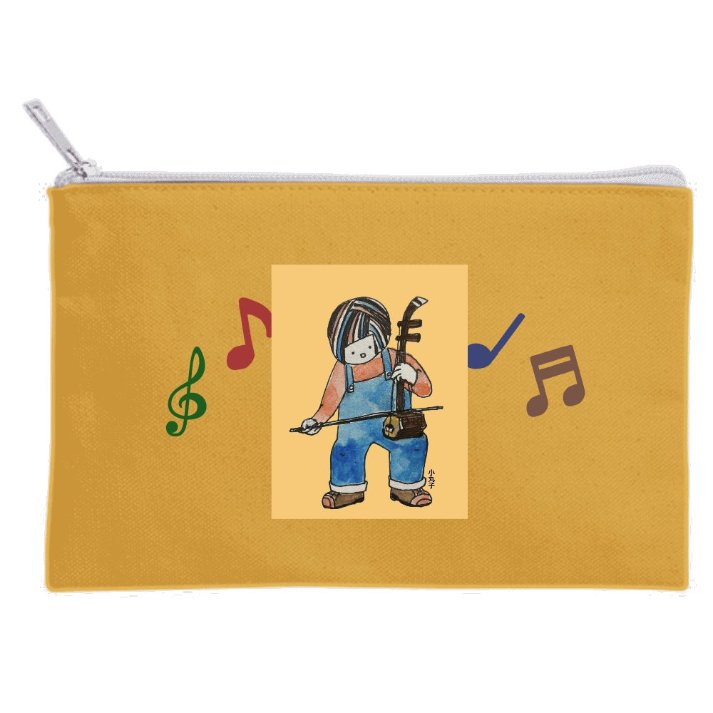 ポーチ 化粧ポーチ 二胡を弾く少女