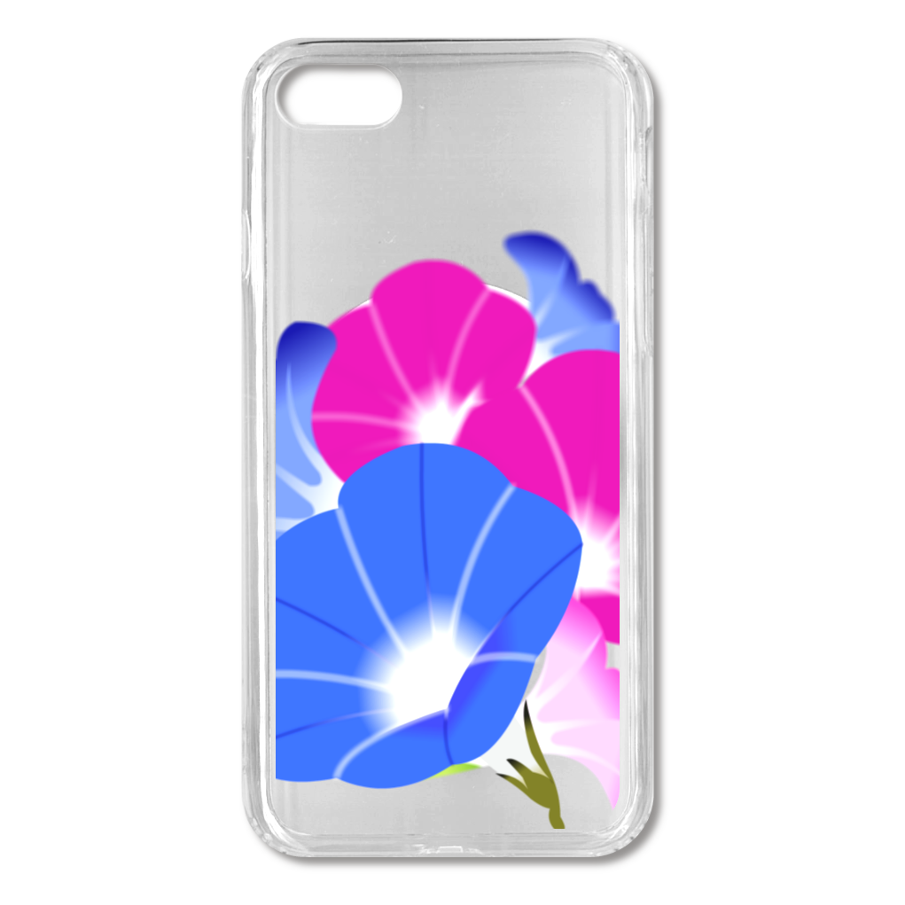 朝顔11　iPhone8/SE2/SE3 MagSafe対応 耐衝撃クリアケース