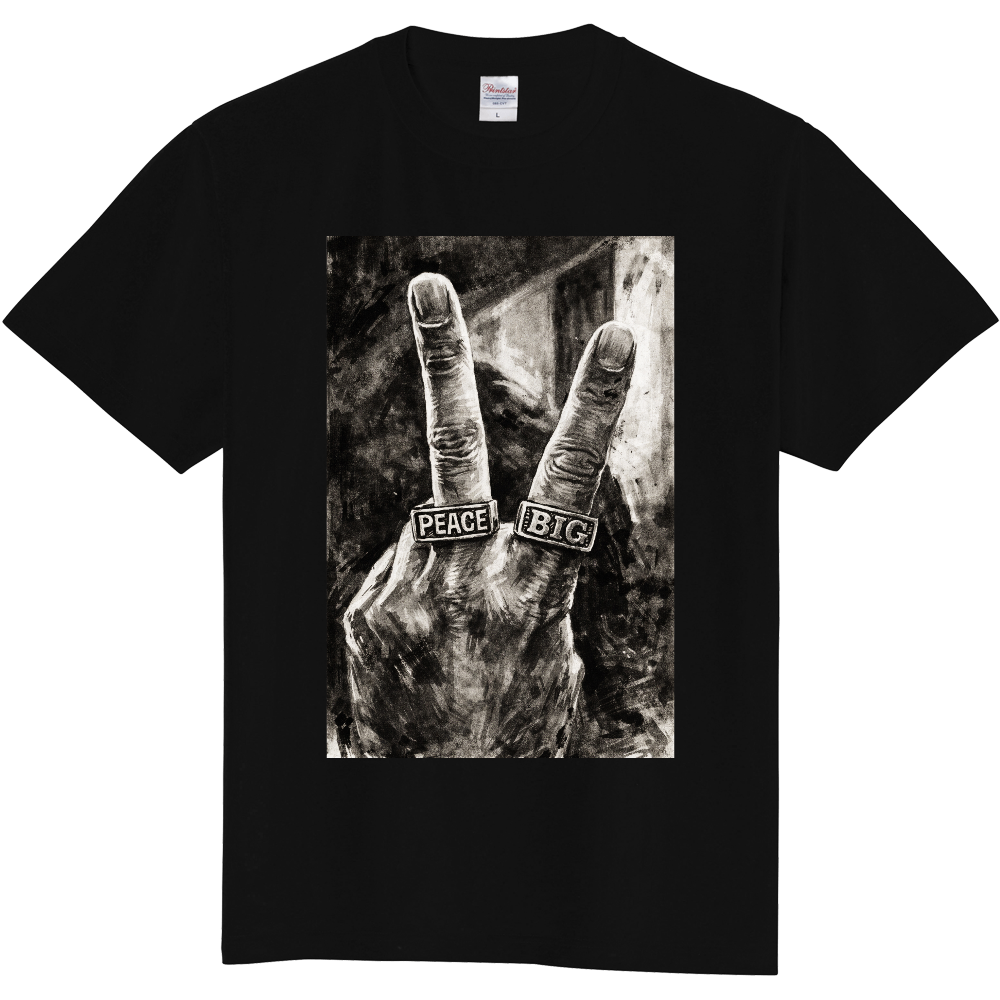 モノクロプリントTシャツ