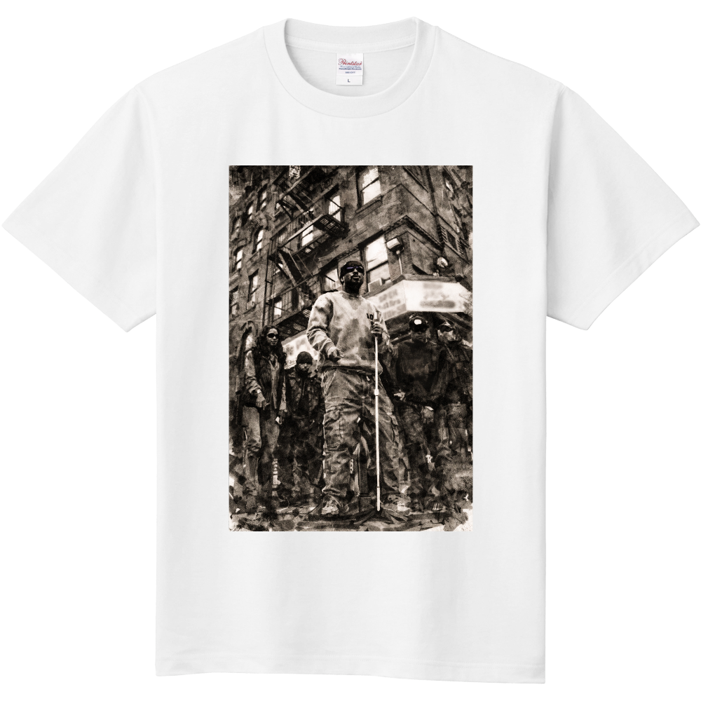 モノクロプリントtシャツ