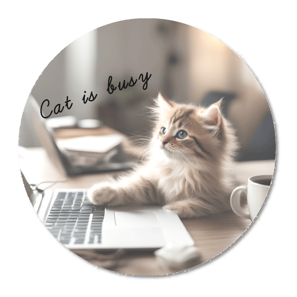 忙しそうな猫♡ソフトマウスパッド