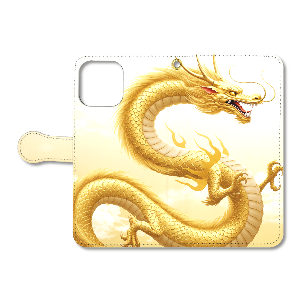 金龍 手帳型ベルト付きiPhone16proMaxケース