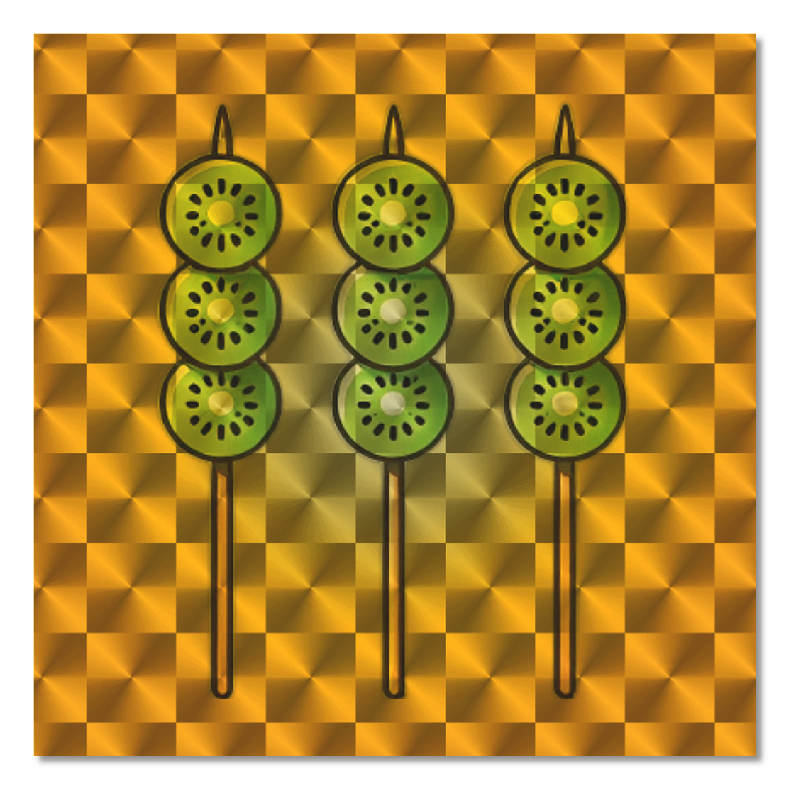 キウイの串刺し