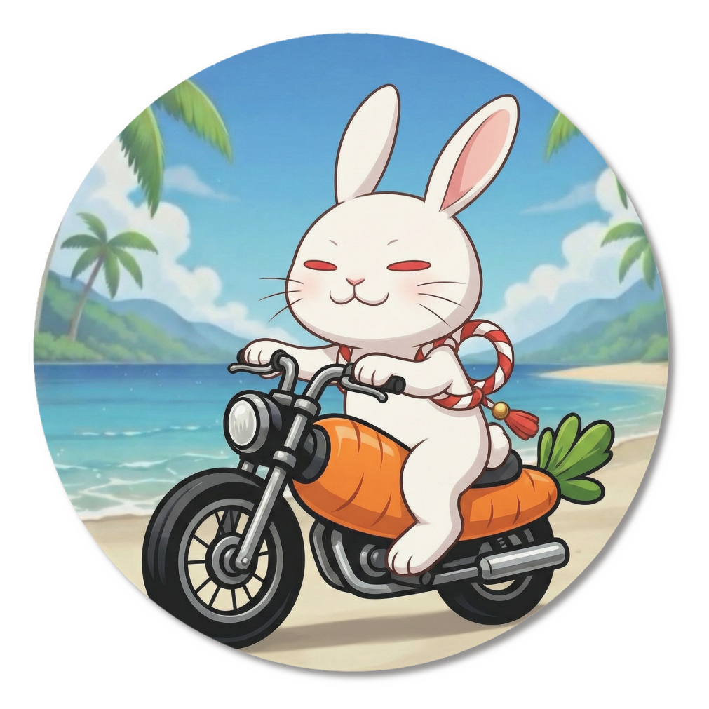 ブサカワうさぎのコースター