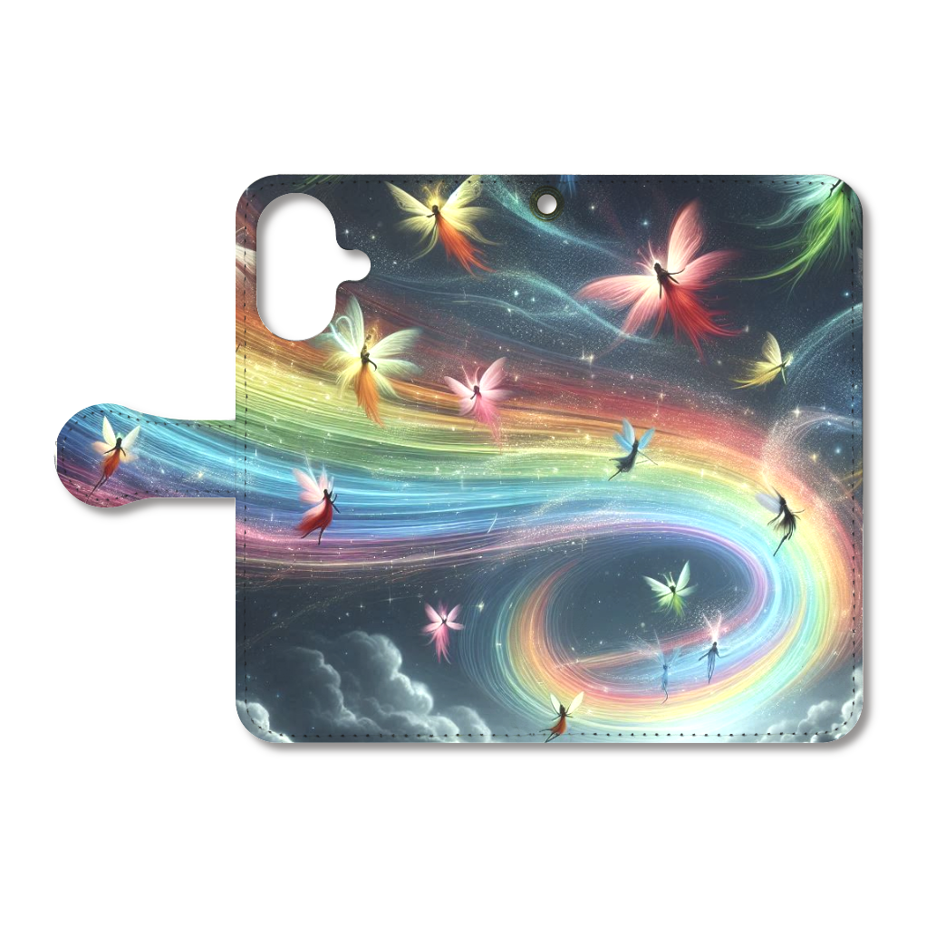 手帳型ベルト付きiPhone16ケース　「フェアリー」