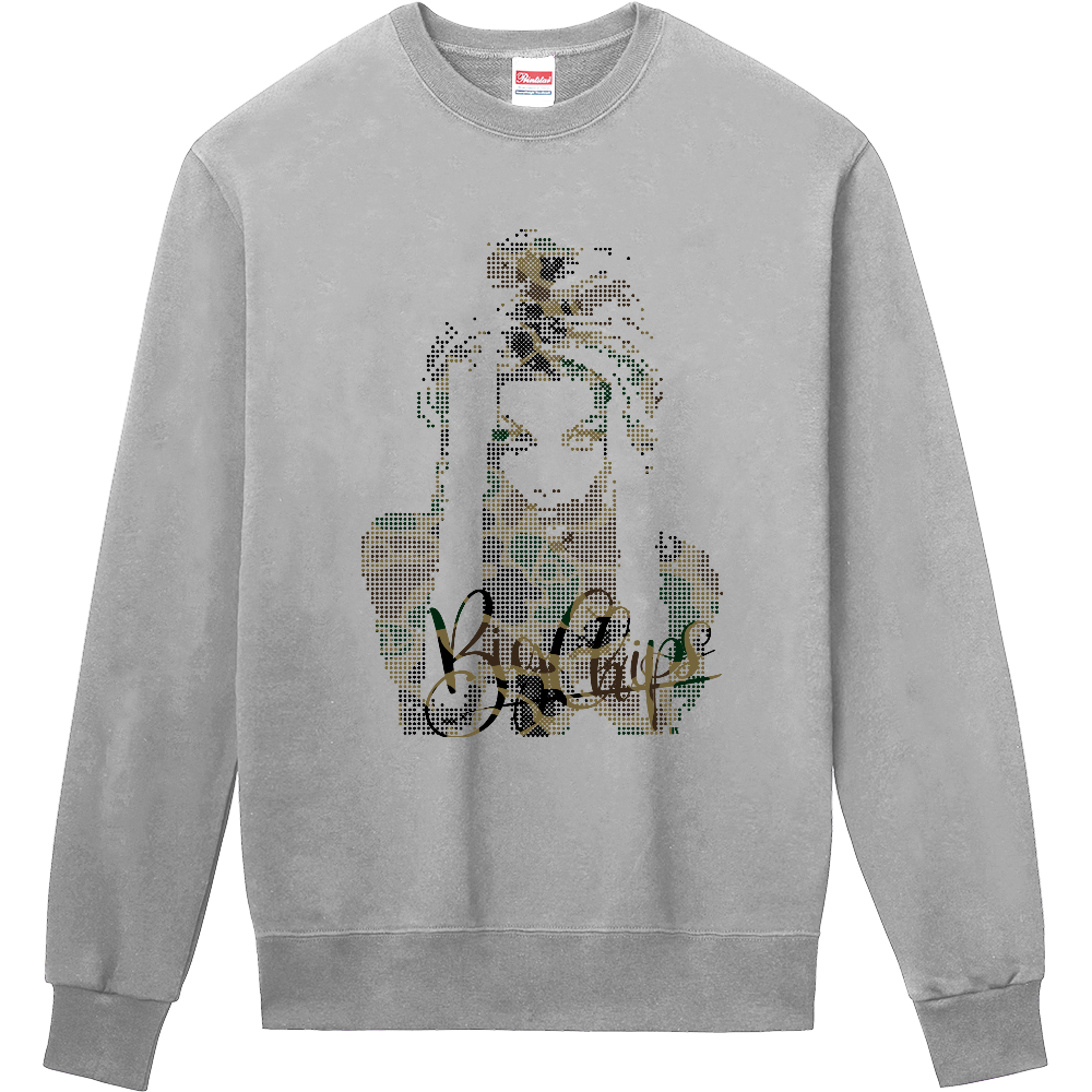 トレーナー BIGCHIPS022 Lady001 b✓迷彩 緑カモフラ トレーナー色変更OK