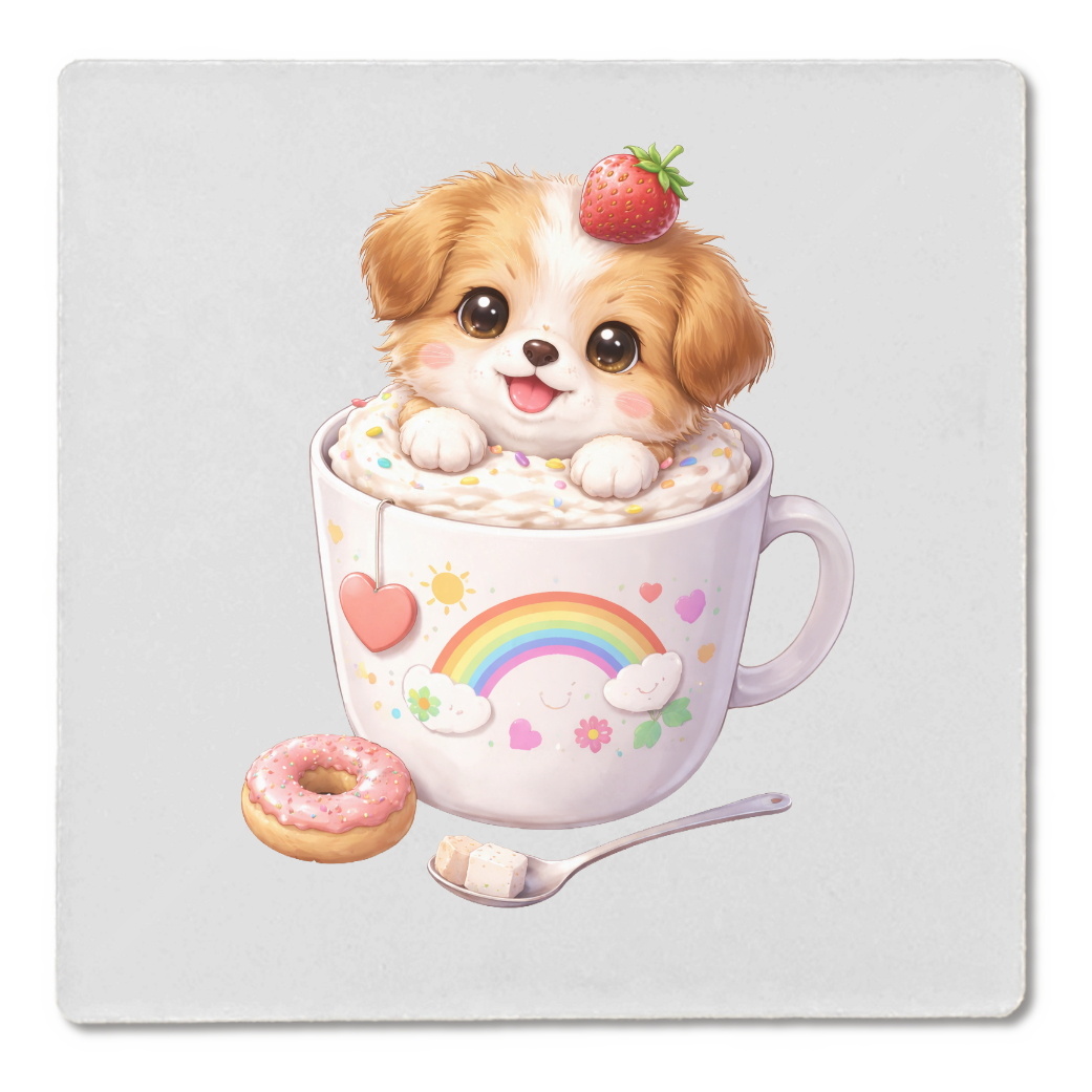 コースター　いぬといちご