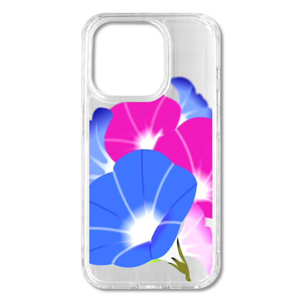 朝顔11　iPhone15Pro MagSafe対応 耐衝撃クリアケース