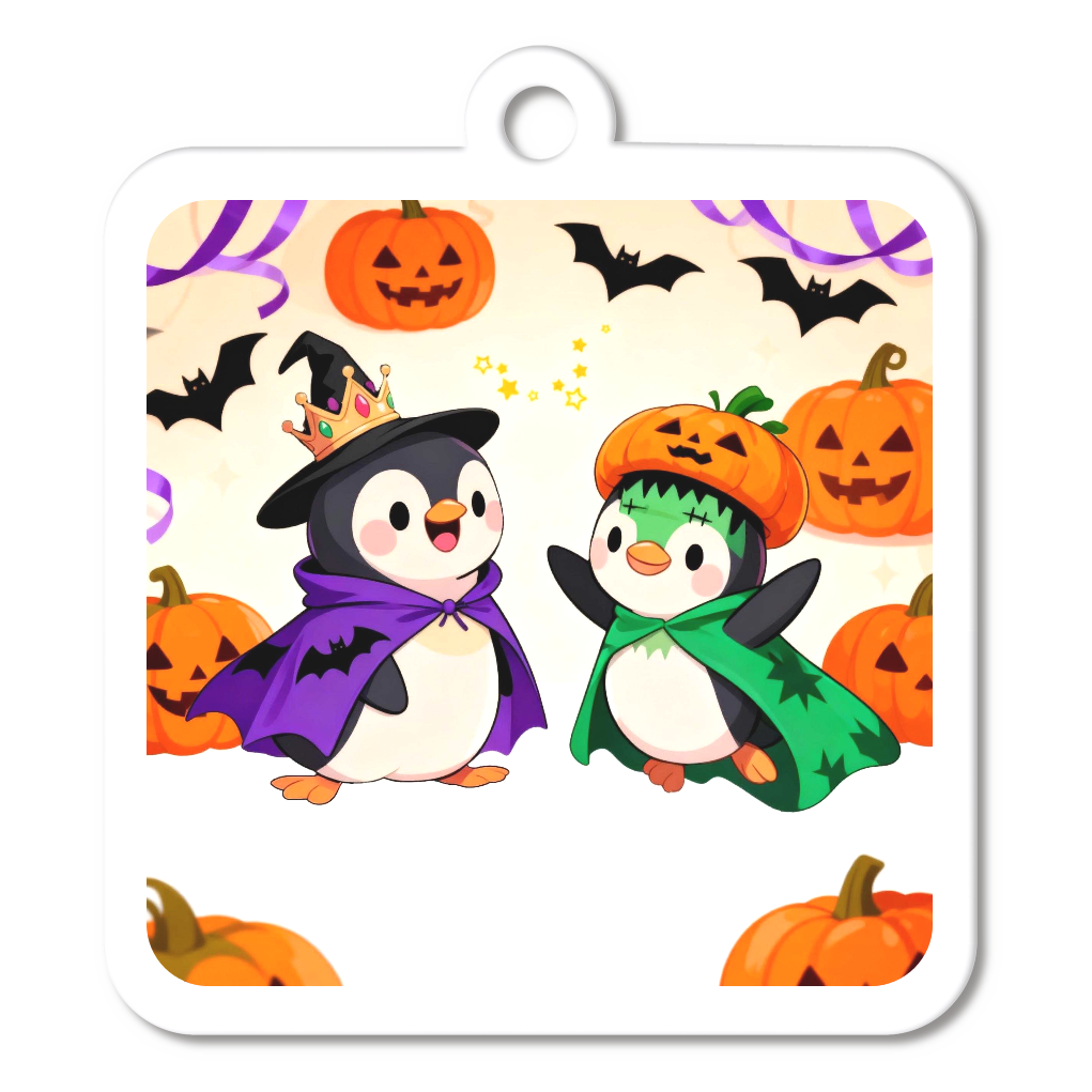 ハロウィン イリオとセリーニのなかよしアクリルキーホルダー（10月）（四角）