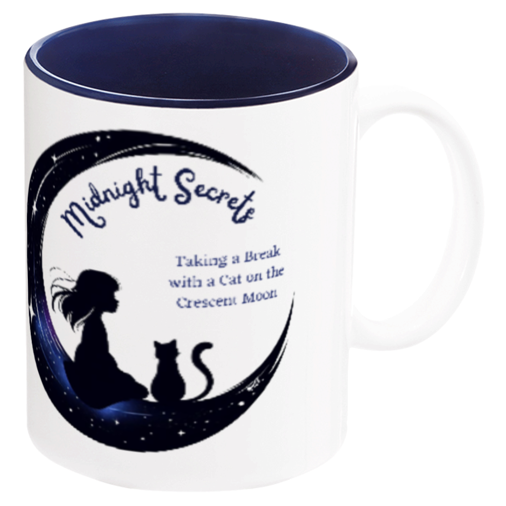 三日月で内緒話【陶器マグストレート バイカラー】