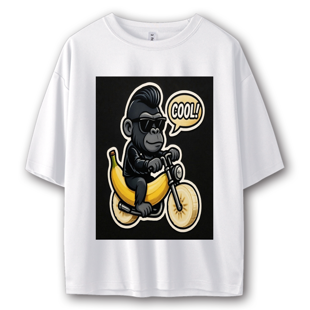 ゴリさんバイカー ストリート系Tシャツ